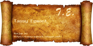 Tassy Egmont névjegykártya